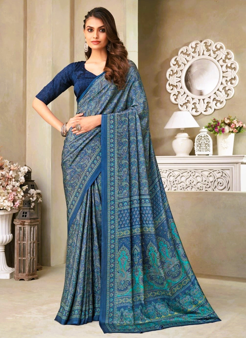 Crape saree